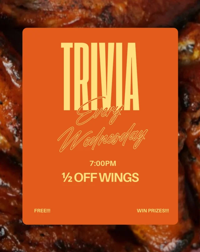 Trivia & half priced wings? Sounds like a perfect Wednesday night! 🐔🧠🏆 Join us at 7pm to play with @shut.up.and.drink #denvertrivia #denverfood #denverwings #303eats